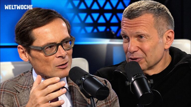 Mehr über den Artikel erfahren «Mit deiner Polemik kippst du Öl ins Feuer»: Köppel im Wortgefecht mit Russlands TV-Legende Solowjow