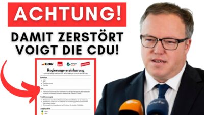 Mehr über den Artikel erfahren Nach BSW-Implosion: Mario Voigt regiert jetzt mit Linken – Regierungspapier aufgetaucht!