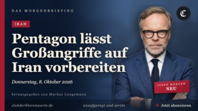 Mehr über den Artikel erfahren Pentagon lässt Großangriffe auf Iran vorbereiten · mehr in diesem Morgenbriefing