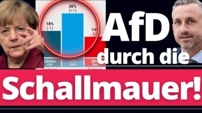 Mehr über den Artikel erfahren Sensation: AfD schießt auf 30% Merkel rastet direkt aus!