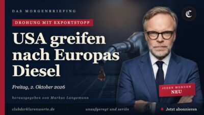 Mehr über den Artikel erfahren USA greifen nach Europas Diesel · mehr in diesem Morgenbriefing